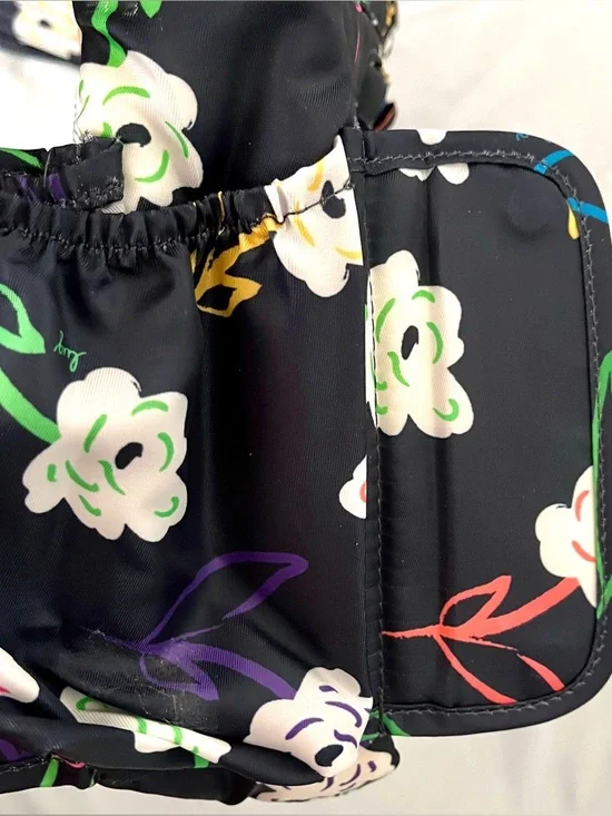 Lug Flutter SE Crossbody Bag Bright Floral RFID Front Zip Pocket Travel Blue - Picture 6 of 12